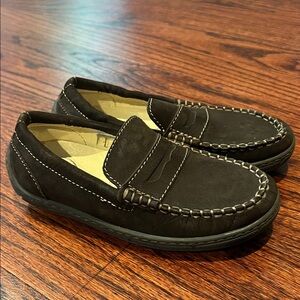 Boys Primigi Leather Suede Loafers Brown Size 29